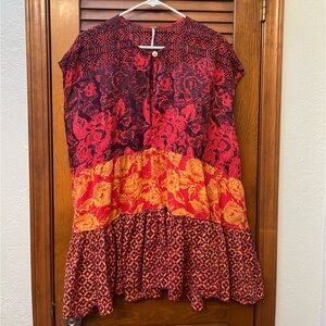 Free People Gotta Have You tunic tiered sleeveless blouse size L